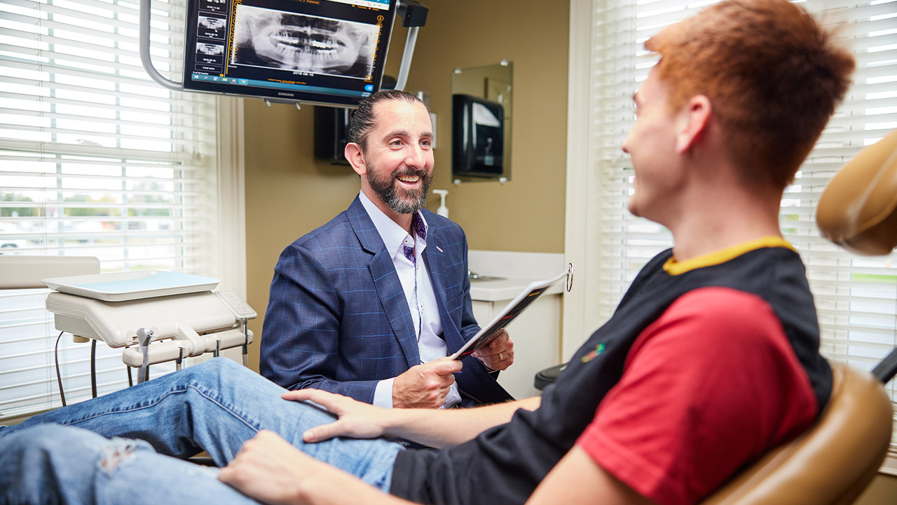 Dr. Malatesta with a patient at Cornerstone Dental